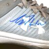Luke Waddell 2024 Gwinnett Stripers Game Worn & Signed Grey & White Under Armour Baseball Cleats