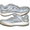 Luke Waddell 2024 Gwinnett Stripers Training Worn & Signed Grey & White Under Armour Shoes