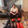 Adam Zebrowski with 2024 Rome Emperors Game Worn & Signed Red All-Star System 7 Axis CP50PRO Chest Protector