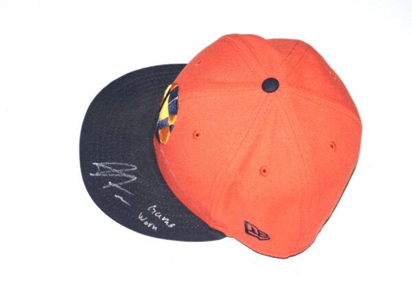 Armando Alvarez 2024 Game Worn & Signed Official Orange Las Vegas Aviators #28 Alternate New Era 59FIFTY Hat - Image 6