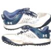 Luke Waddell 2024 Atlanta Braves #79 Training Worn & Signed White, Grey & Blue Under Armour Shoes