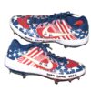 Adam Zebrowski 2024 Rome Emperors Game Worn & Signed Patriotic 1776 July 4th Nike Baseball Cleats