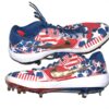 Adam Zebrowski 2024 Rome Emperors Game Worn & Signed Patriotic 1776 July 4th Nike Baseball Cleats