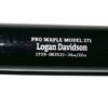 Logan Davidson 2024 Las Vegas Aviators Game Issued & Signed Powerbull Pro Maple Model 271 Baseball Bat