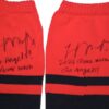 Logan O’Hoppe 2024 Los Angeles Angels Game Worn & Signed Red & Black Baseball Stirrups