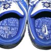 Rusber Estrada 2024 Leones de Ponce Training Worn & Signed White & Blue Nike Dunk Low Jackie Robinson Shoes