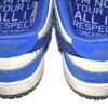 Rusber Estrada 2024 Leones de Ponce Training Worn & Signed White & Blue Nike Dunk Low Jackie Robinson Shoes