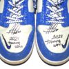 Rusber Estrada 2024 Leones de Ponce Training Worn & Signed White & Blue Nike Dunk Low Jackie Robinson Shoes