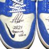 Rusber Estrada 2024 Leones de Ponce Training Worn & Signed White & Blue Nike Dunk Low Jackie Robinson Shoes
