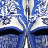 Rusber Estrada 2024 Leones de Ponce Training Worn & Signed White & Blue Nike Dunk Low Jackie Robinson Shoes