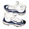 Coleman Crow 2024 Milwaukee Brewers Practice Worn & Signed White & Blue Nike Alpha Huarache Baseball Cleats