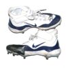 Coleman Crow 2024 Milwaukee Brewers Practice Worn & Signed White & Blue Nike Alpha Huarache Baseball Cleats