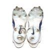 Coleman Crow 2024 Milwaukee Brewers Practice Worn & Signed White & Blue Nike Alpha Huarache Baseball Cleats