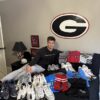 Coleman Crow with 2024 Milwaukee Brewers Practice Worn & Signed White & Blue Nike Alpha Huarache Baseball Cleats