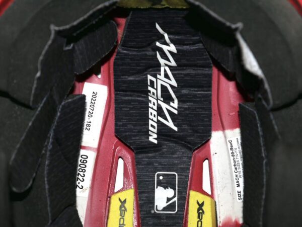 Rusber Estrada Game Worn & Signed Official New Jersey Jackals Rawlings Mach Carbon Batting Helmet
