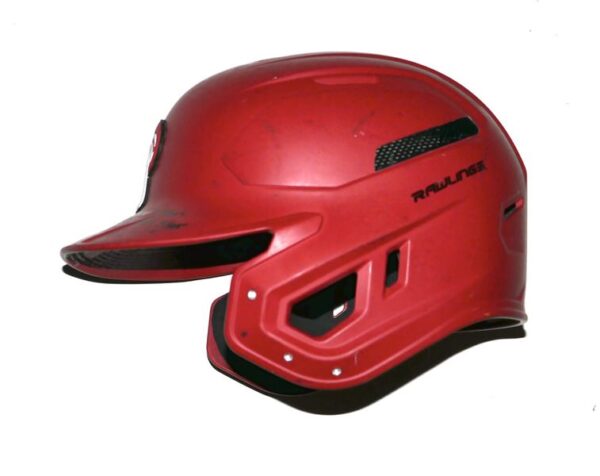 Rusber Estrada Game Worn & Signed Official New Jersey Jackals Rawlings Mach Carbon Batting Helmet