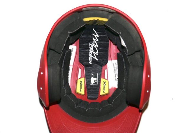 Rusber Estrada Game Worn & Signed Official New Jersey Jackals Rawlings Mach Carbon Batting Helmet