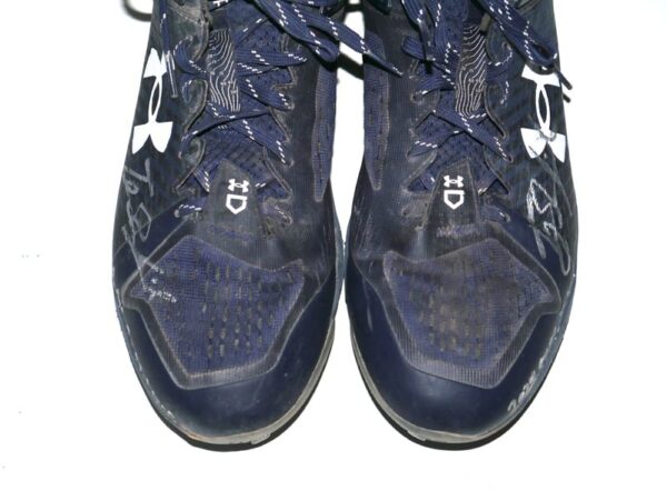 TJ Rumfield 2024 Scranton Wilkes-Barre RailRiders Game Worn & Signed Blue & Silver Under Armour Baseball Cleats