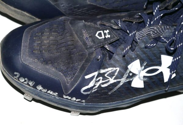 TJ Rumfield 2024 Scranton Wilkes-Barre RailRiders Game Worn & Signed Blue & Silver Under Armour Baseball Cleats