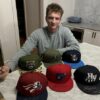 TJ Rumfield with 2023 Game Worn & Signed Official Somerset Patriots Armed Forces New Era 59FIFTY Fitted Hat