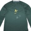 Armando Alvarez 2024 Practice Worn & Signed Official Oakland Athletics Long Sleeve Nike Shirt - Worn for BP!!!!1