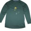 Armando Alvarez 2024 Practice Worn & Signed Official Oakland Athletics Long Sleeve Nike Shirt - Worn for BP!!!!