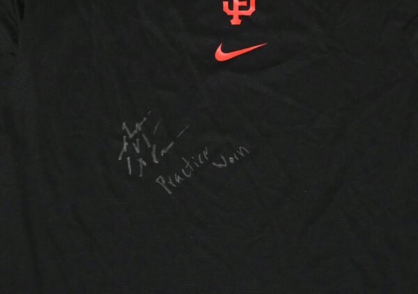 Armando Alvarez Practice Worn & Signed Official San Francisco Giants Long Sleeve Nike Dri-Fit Shirt - Worn during Spring Training!