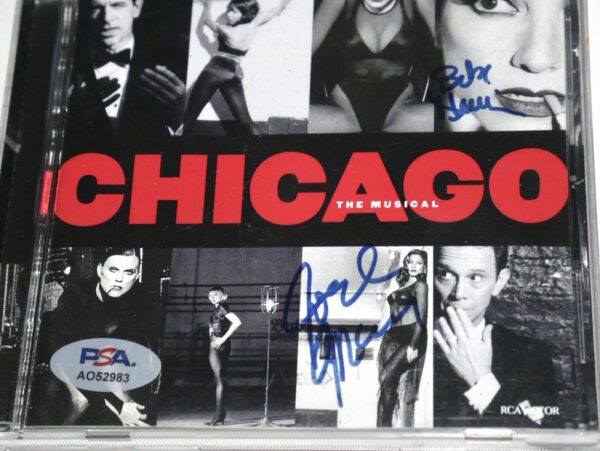 Bebe Neuwirth & Joel Grey Signed Chicago The Musical (New Broadway Cast Recording, 1997) CD Cover - PSA