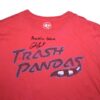 Coleman Crow Practice Worn & Signed Official Red & Blue Rocket City Trash Pandas '47 Shirt