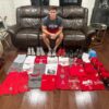 Coleman Crow with Practice Worn & Signed Official Los Angeles Angels Nike Baseball Pullover XL Sweatshirt