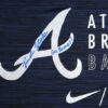 Landon Stephens Practice Worn & Signed Official Atlanta Braves Baseball Nike Dri-Fit XL Shirt
