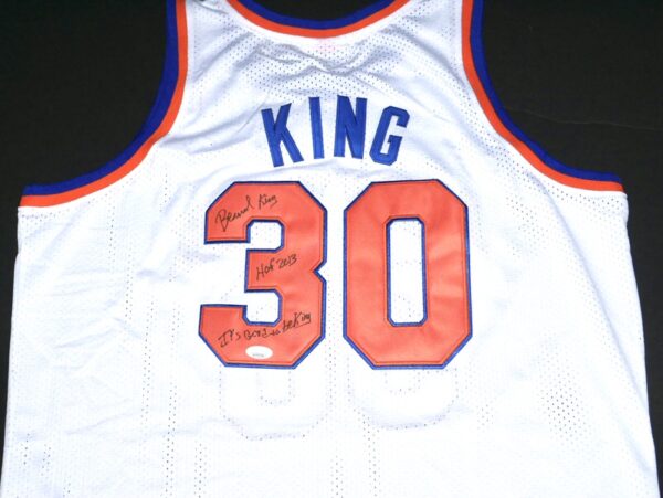 Bernard King Signed Autographed New York Knicks #30 Jersey with It's Good to Be King Inscription - JSA Witnessed