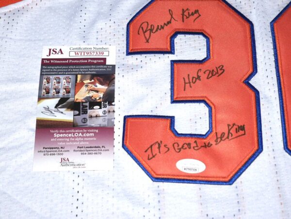 Bernard King Signed Autographed New York Knicks #30 Jersey with It's Good to Be King Inscription - JSA Witnessed