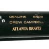 Drew Campbell 2022 Rome Braves Game Used & Signed Louisville Slugger S408 Baseball Bat - CRACKED