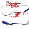 Logan O’Hoppe 2024 Los Angeles Angels #14 Game Worn & Signed White & Red Adidas Three Stripe Life Baseball Cleats
