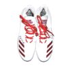 Logan O’Hoppe 2024 Los Angeles Angels #14 Game Worn & Signed White & Red Adidas Three Stripe Life Baseball Cleats