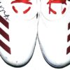 Logan O’Hoppe 2024 Los Angeles Angels #14 Game Worn & Signed White & Red Adidas Three Stripe Life Baseball Cleats