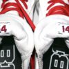 Logan O’Hoppe 2024 Los Angeles Angels #14 Game Worn & Signed White & Red Adidas Three Stripe Life Baseball Cleats