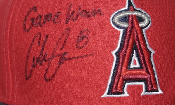 Coleman Crow Game Worn & Signed Official Los Angeles Angels New Era 59FIFTY Hat