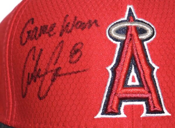 Coleman Crow Game Worn & Signed Official Los Angeles Angels New Era 59FIFTY Hat