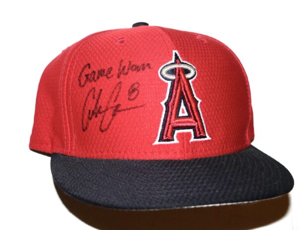 Coleman Crow Game Worn & Signed Official Los Angeles Angels New Era 59FIFTY Hat