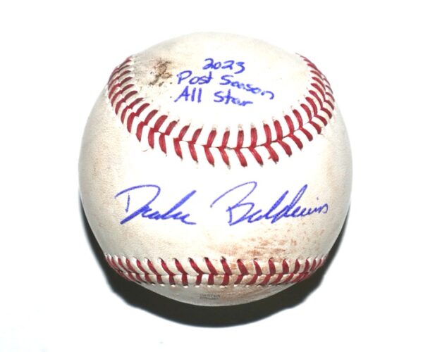 Drake Baldwin Gwinnett Stripers Signed Game Used Rawlings Official Minor League Baseball - Atlanta Braves #1 Prospect!!