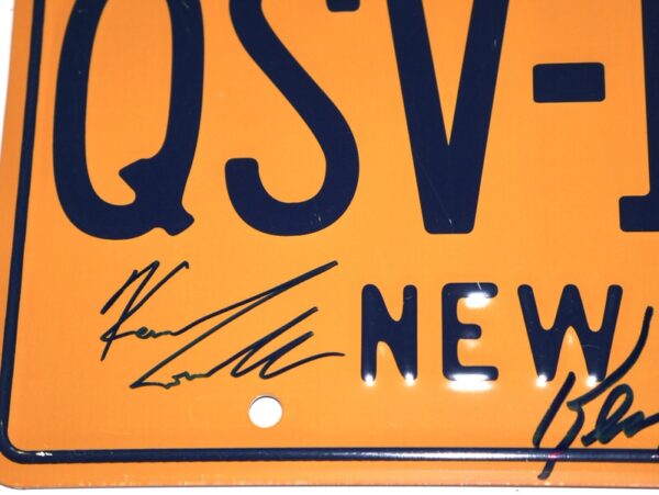 Entourage Cast Autographed New York QSV-11427 Replica License Plate - Signed by Kevin Dillon, Adrian Grenier, Kevin Connolly & Jerry Ferrara - JSA Witnessed