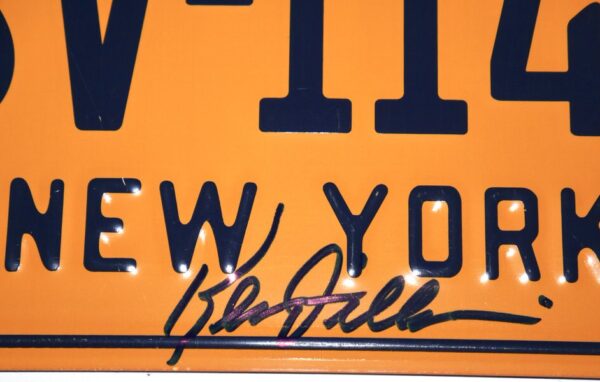 Entourage Cast Autographed New York QSV-11427 Replica License Plate - Signed by Kevin Dillon, Adrian Grenier, Kevin Connolly & Jerry Ferrara - JSA Witnessed