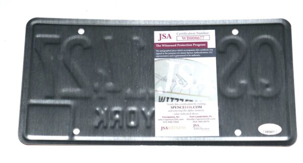 Entourage Cast Autographed New York QSV-11427 Replica License Plate - Signed by Kevin Dillon, Adrian Grenier, Kevin Connolly & Jerry Ferrara - JSA Witnessed