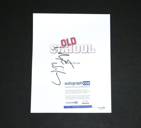 Luke Wilson Autographed Signed "Old School" 8 x 10 Script Cover Photo - ACOA