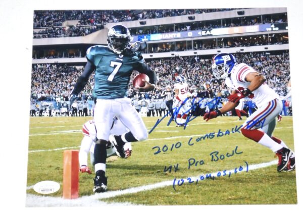 Michael Vick Autographed Signed Philadelphia Eagles TD Run 8 x 10 with Several Inscriptions! - JSA Witnessed