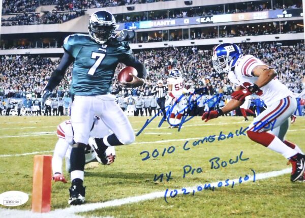 Michael Vick Autographed Signed Philadelphia Eagles TD Run 8 x 10 with Several Inscriptions! - JSA Witnessed