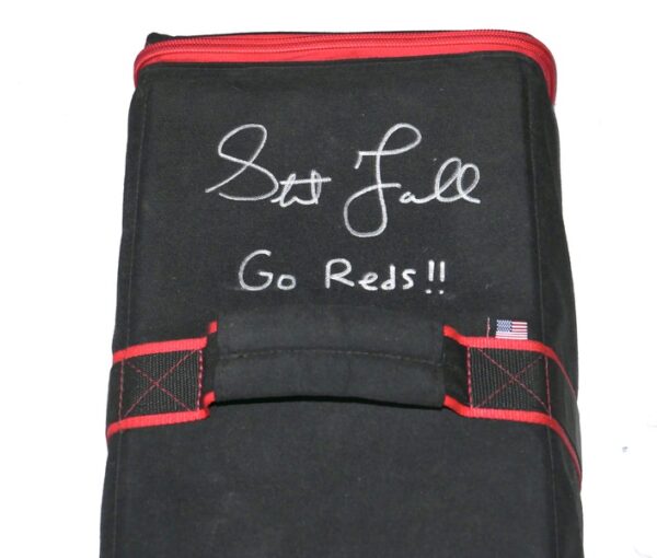Stuart Fairchild 2024 Team Issued & Signed Go Reds!! Cincinnati Reds 4orte Square Bat Bag