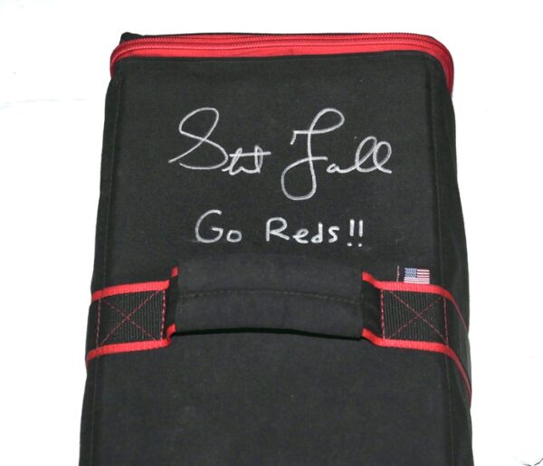Stuart Fairchild 2024 Team Issued & Signed Go Reds!! Cincinnati Reds 4orte Square Bat Bag